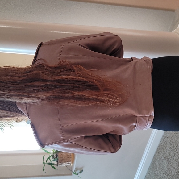 Authentic ALLSAINTS leather jacket, size 10 - Picture 3 of 9